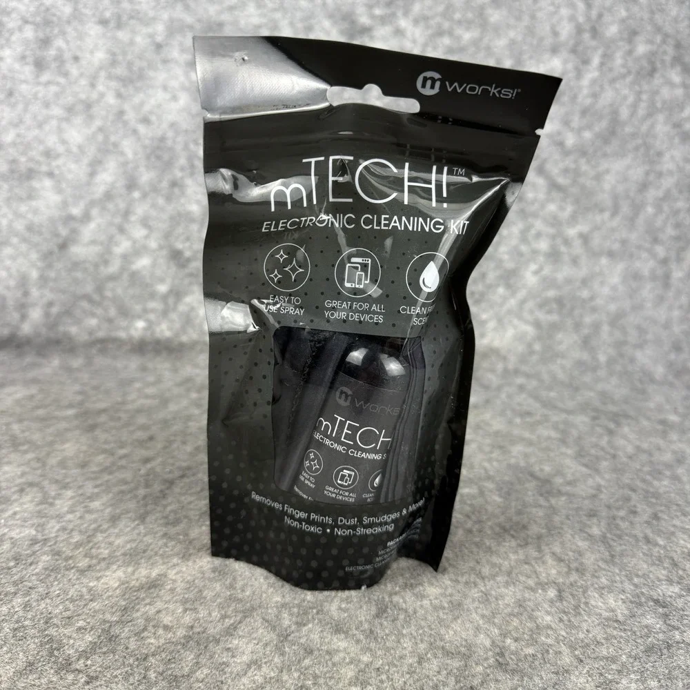 mWorks! mTech! Electronic Cleaning Kit with Spray Bottle & Cloth